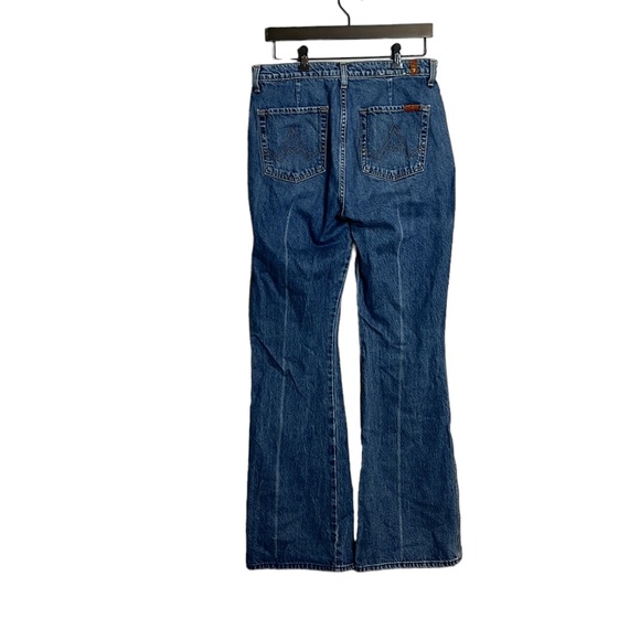 7 FOR ALL MANKIND MODERN HIGH WAIST FLARE A POCKET JEANS SiZE 31 - Picture 4 of 10